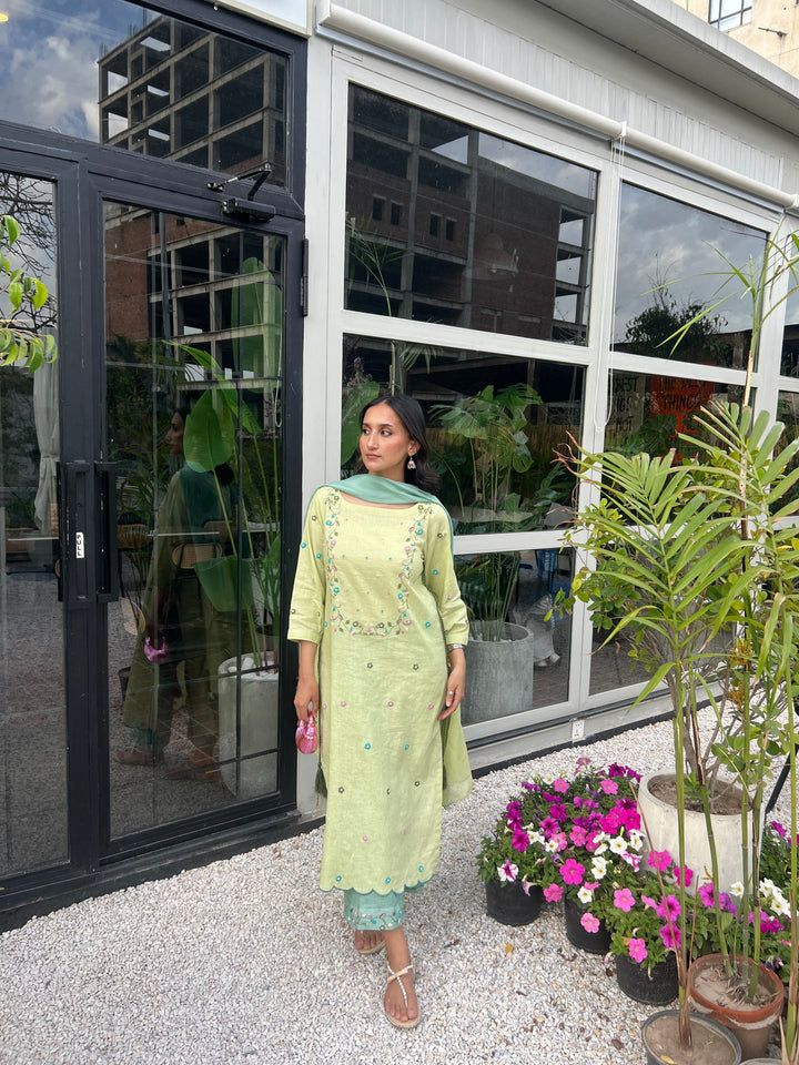 Syah Women RTW Embroidered Linen 3 Piece Suit Vanya - Eid Collection