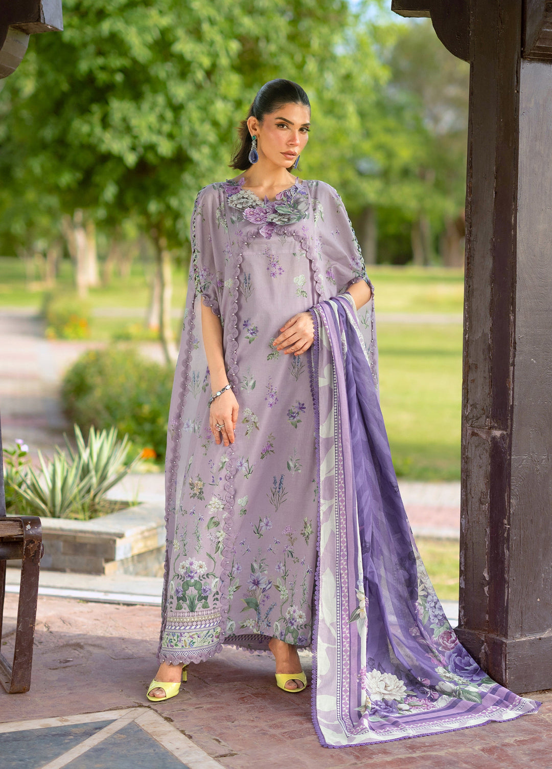 Bridgerton by Elaf Unstitched Printed Lawn 3 Piece Suit EL26ULB EPB-6A - Summer Collection