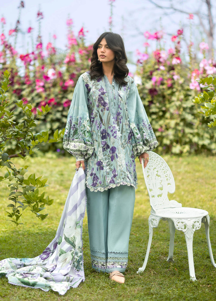 Bridgerton by Elaf Unstitched Printed Lawn 3 Piece Suit EL26ULB EPB-2B - Summer Collection