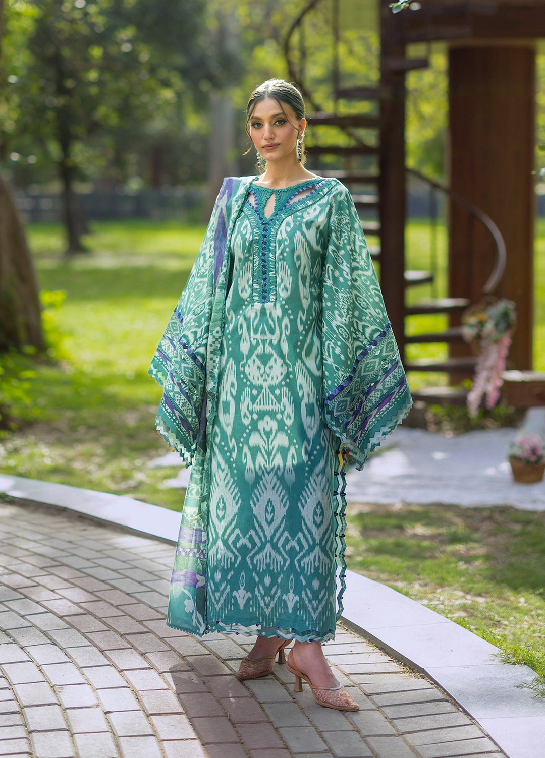 Bridgerton by Elaf Unstitched Printed Lawn 3 Piece Suit EL26ULB EPB-1A - Summer Collection