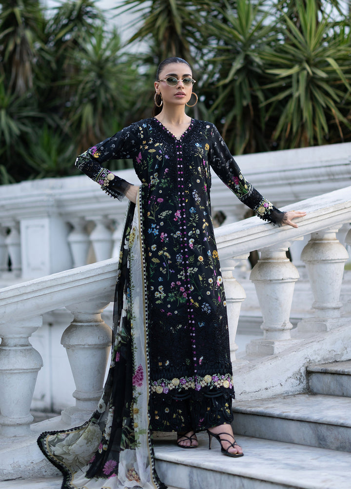 Signature by Elaf Unstitched Embroidered Lawn 3 Piece Suit EL26USLE Sasha ESG-2B - Eid Collection