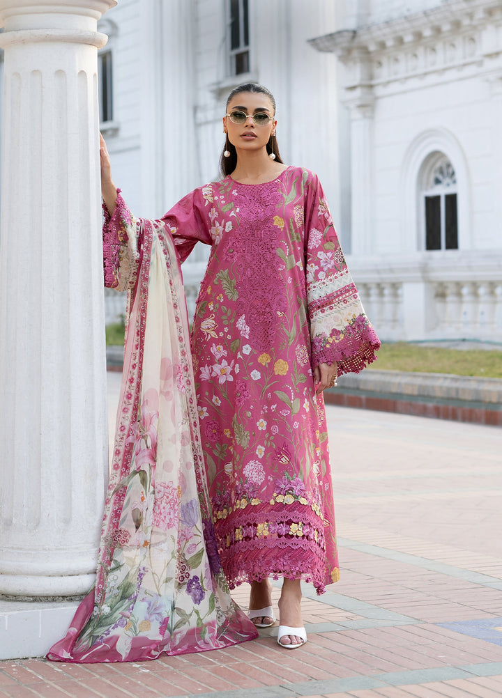 Signature by Elaf Unstitched Embroidered Lawn 3 Piece Suit EL26USLE Delilah ESG-5B - Eid Collection