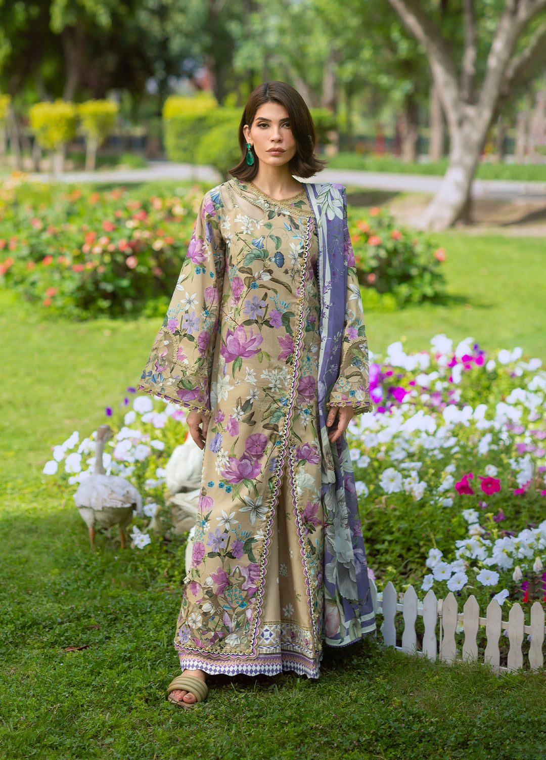 Bridgerton by Elaf Unstitched Printed Lawn 3 Piece Suit EL26ULB EPB-4A - Summer Collection