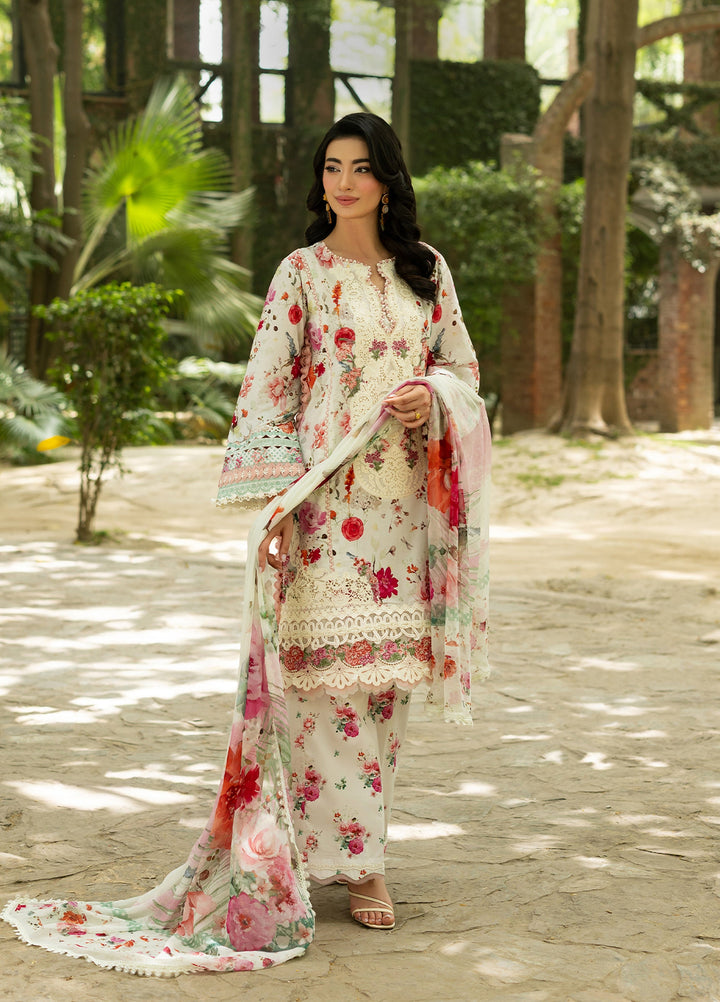 Signature by Elaf Unstitched Embroidered Lawn 3 Piece Suit EL26USLE Claire ESG-4A - Eid Collection
