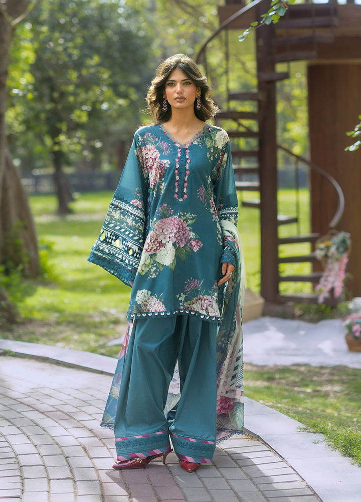 Bridgerton by Elaf Unstitched Printed Lawn 3 Piece Suit EL26ULB EPB-8A - Summer Collection