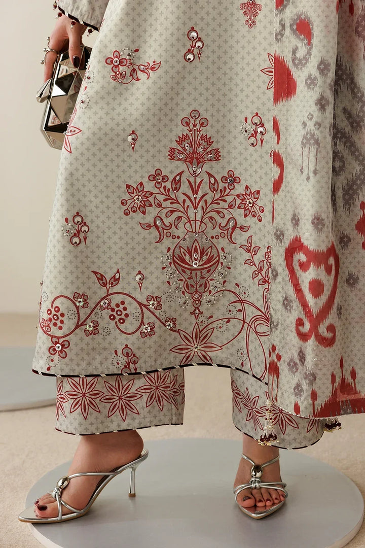 Orlina by Jazmin Unstitched Printed Rawsilk 3 Piece Suit JZ26UO OR26-D06 - Festive Collection