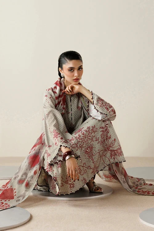 Orlina by Jazmin Unstitched Printed Rawsilk 3 Piece Suit JZ26UO OR26-D06 - Festive Collection