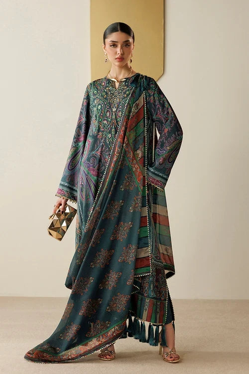 Orlina by Jazmin Unstitched Printed Silk 3 Piece Suit JZ26UO OR26-D07 - Festive Collection