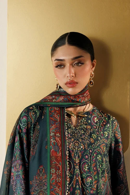 Orlina by Jazmin Unstitched Printed Silk 3 Piece Suit JZ26UO OR26-D07 - Festive Collection