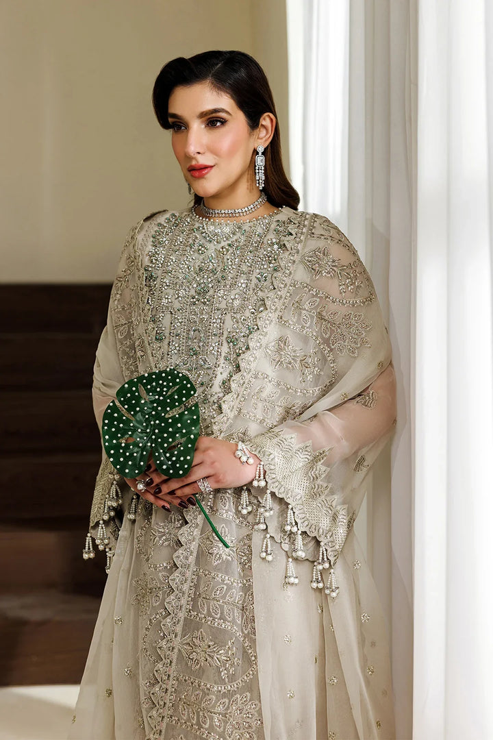 Alizeh Fashion Unstitched Embroidered Chiffon 3 Piece Suit AF26UCF AF-BHM-4074-Navya - Festive Collection