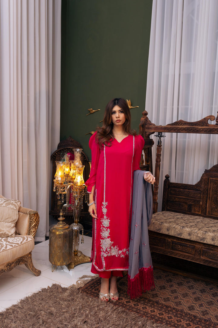 Dilkash by Reezas Women Pret 3 Piece Embroidered Chiffon Zibaish - Festive Collection