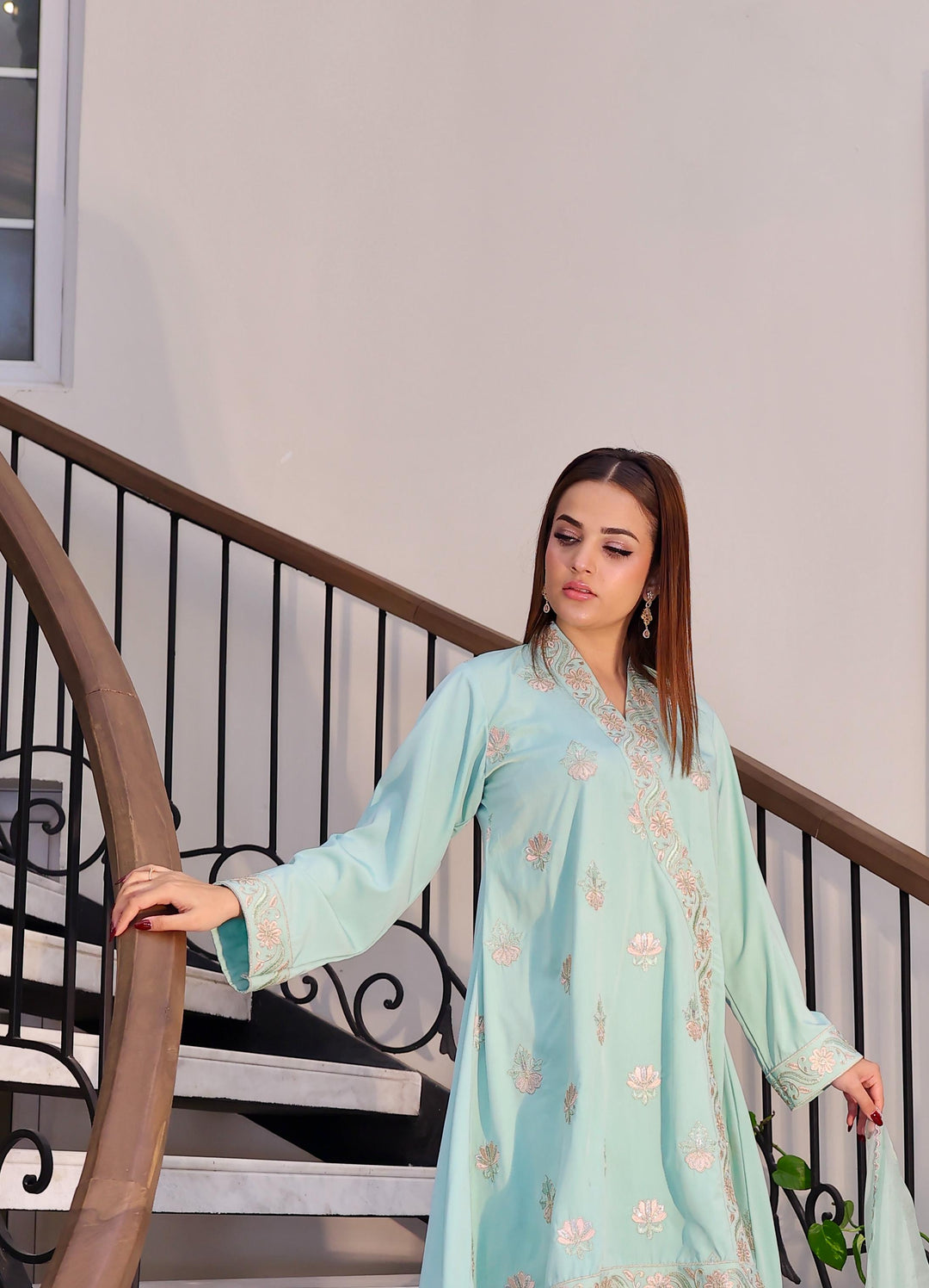 Dilkash by Reezas Women Pret 3 Piece Embroidered Raw Slik Meharqash - Festive Collection