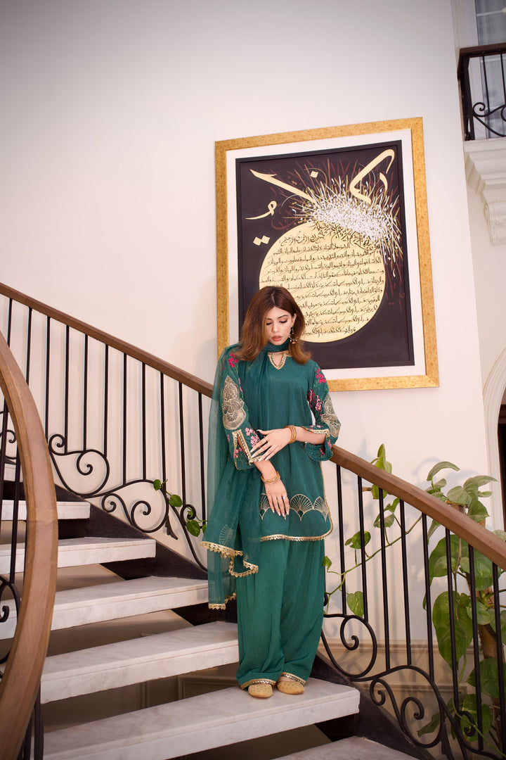 Dilkash by Reezas Women Pret 3 Piece Embroidered Velvet Nazneen - Festive Collection