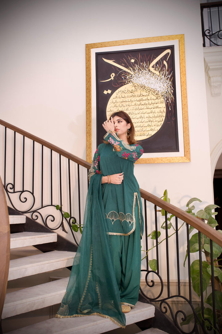 Dilkash by Reezas Women Pret 3 Piece Embroidered Velvet Nazneen - Festive Collection