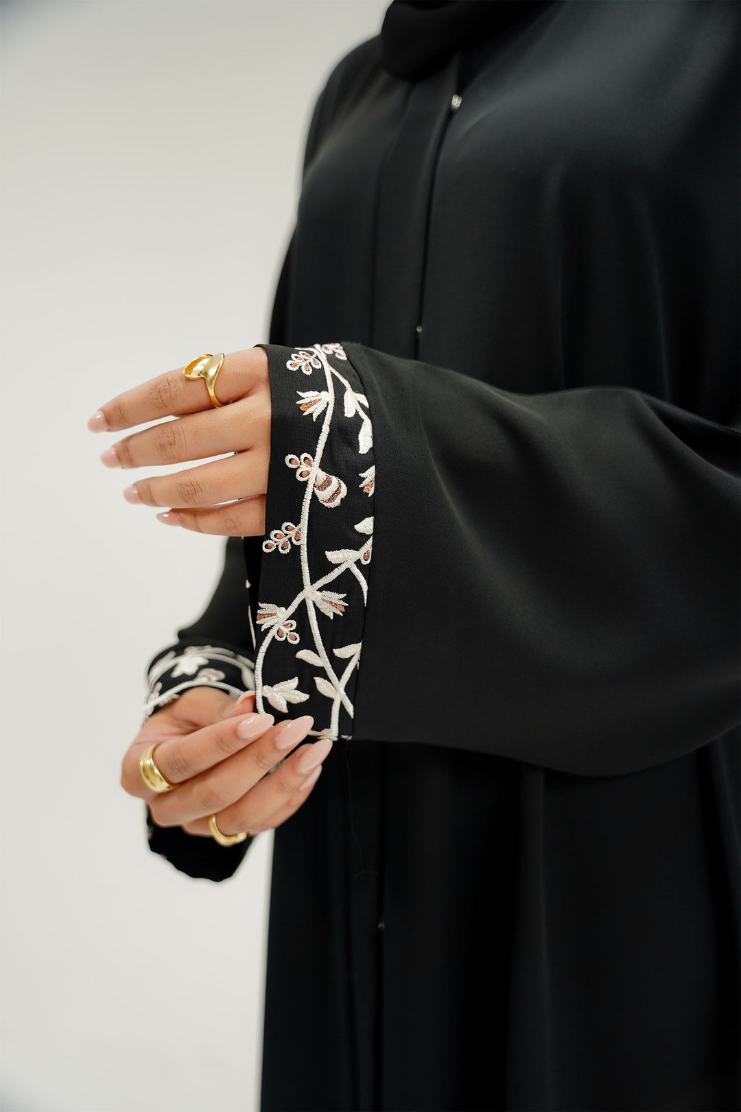 Divinely Crafted Abaya Casual Crepe 1 Piece Stella Abaya | Buttoned Up