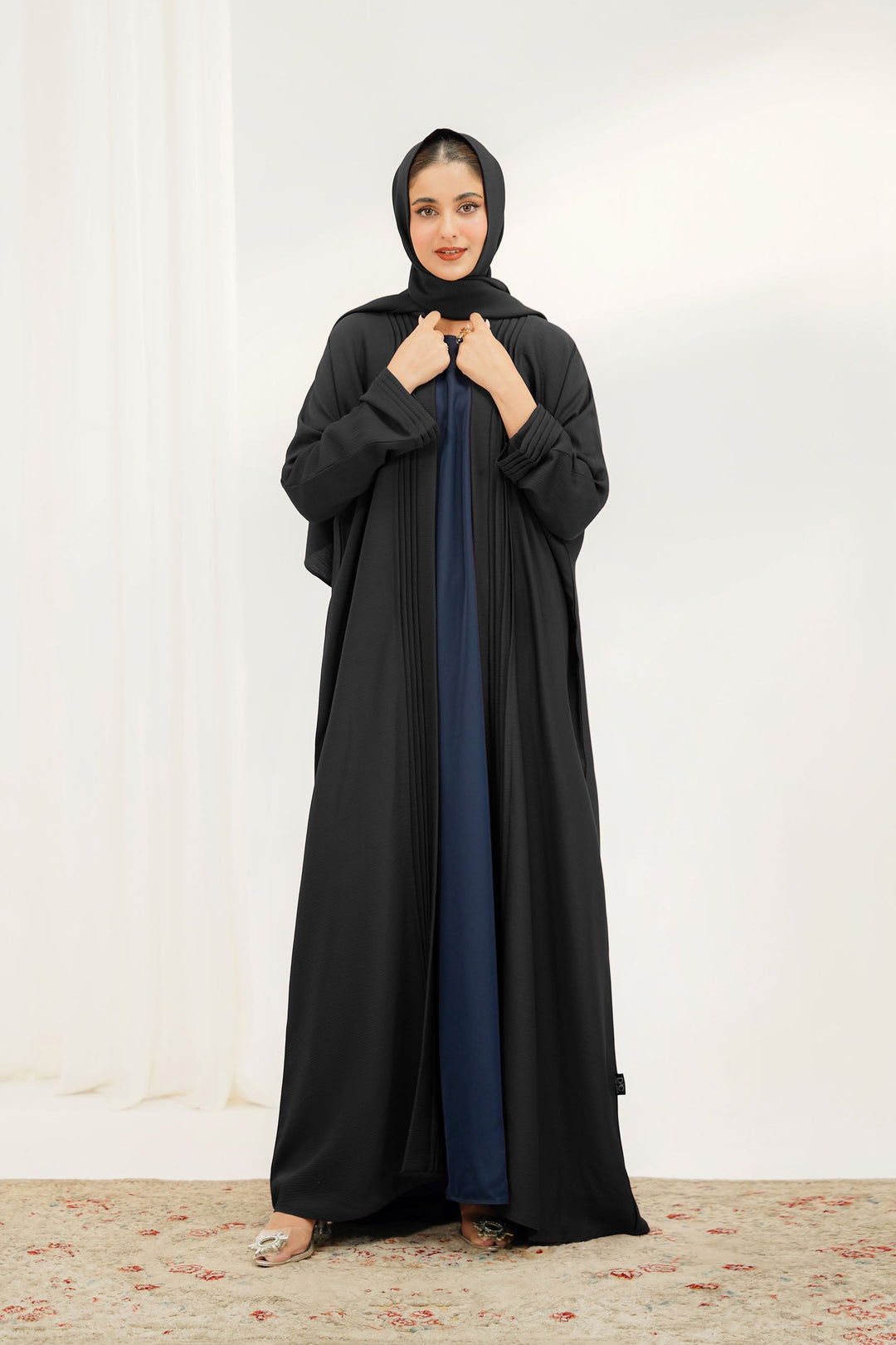 Divinely Crafted Abaya Casual Crepe 1 Piece Layl Abaya | Solid