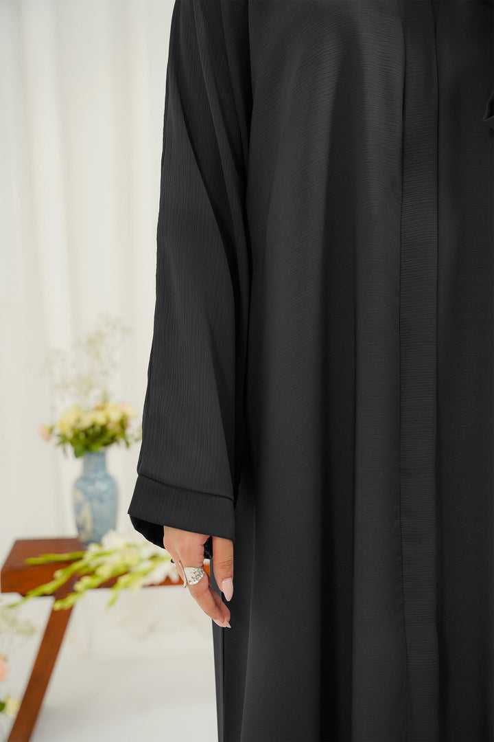 Divinely Crafted Abaya Casual Crepe 1 Piece Misk Abaya | Buttoned Up