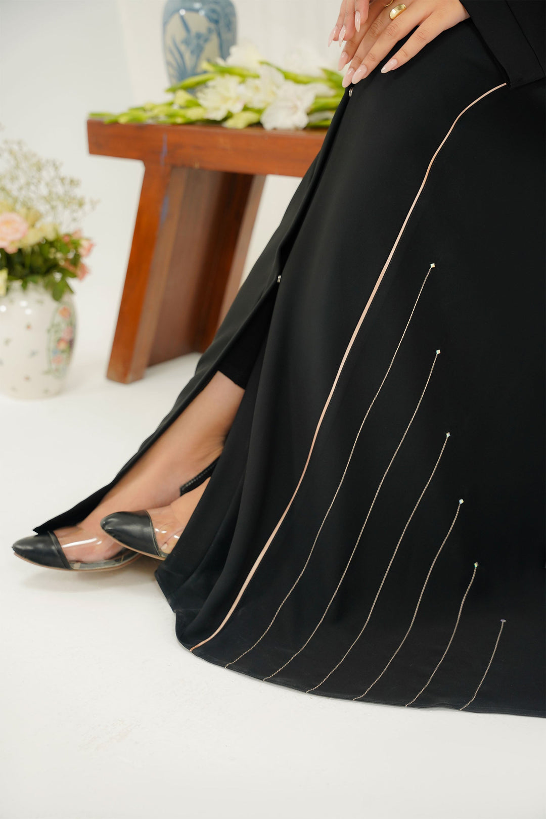 Divinely Crafted Abaya Casual Crepe 1 Piece Livia Abaya | Buttoned Up