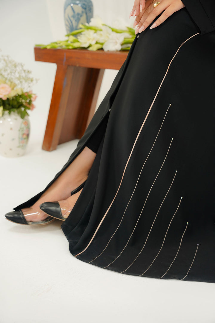 Divinely Crafted Abaya Casual Crepe 1 Piece Livia Abaya | Buttoned Up