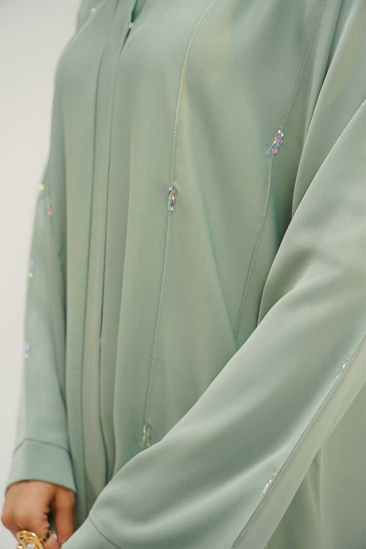 Divinely Crafted Abaya Casual Crepe 1 Piece Maya Abaya | Buttoned Up