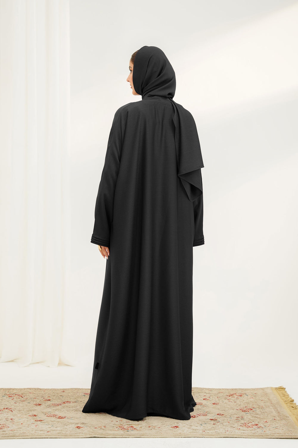 Divinely Crafted Abaya Casual Crepe 1 Piece Layl Abaya | Solid