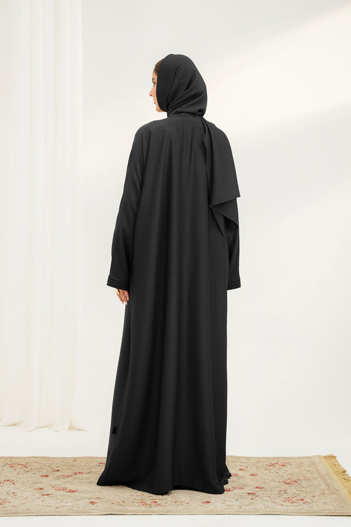 Divinely Crafted Abaya Casual Crepe 1 Piece Layl Abaya | Solid
