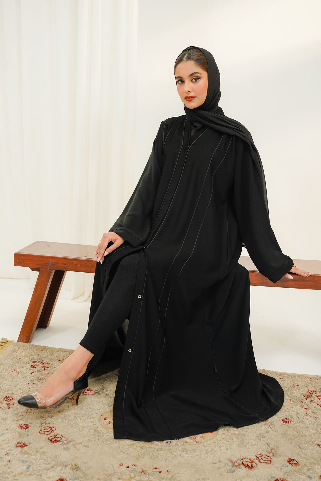 Divinely Crafted Abaya Casual Crepe 1 Piece Bella Abaya | Buttoned Up