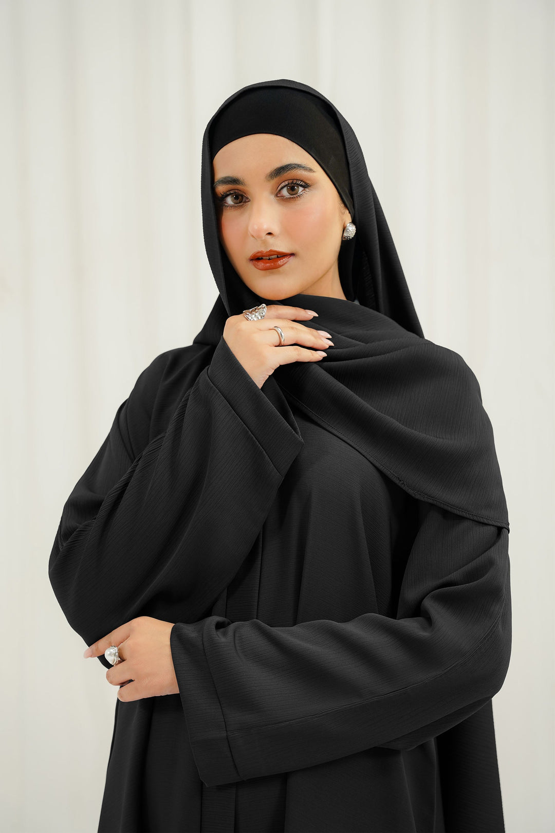Divinely Crafted Abaya Casual Crepe 1 Piece Misk Abaya | Buttoned Up