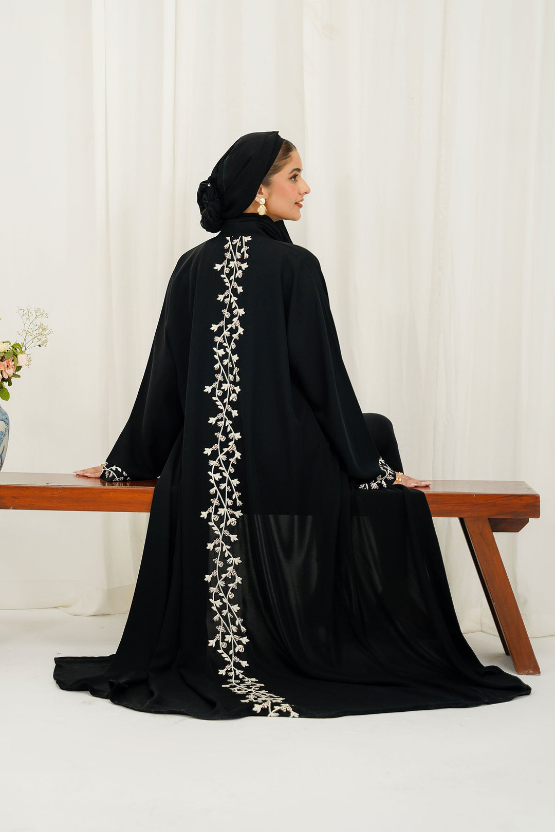 Divinely Crafted Abaya Casual Crepe 1 Piece Stella Abaya | Buttoned Up