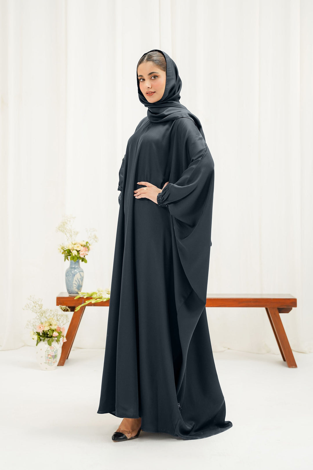Divinely Crafted Abaya Casual Crepe 1 Piece Ehsas Abaya | Solid