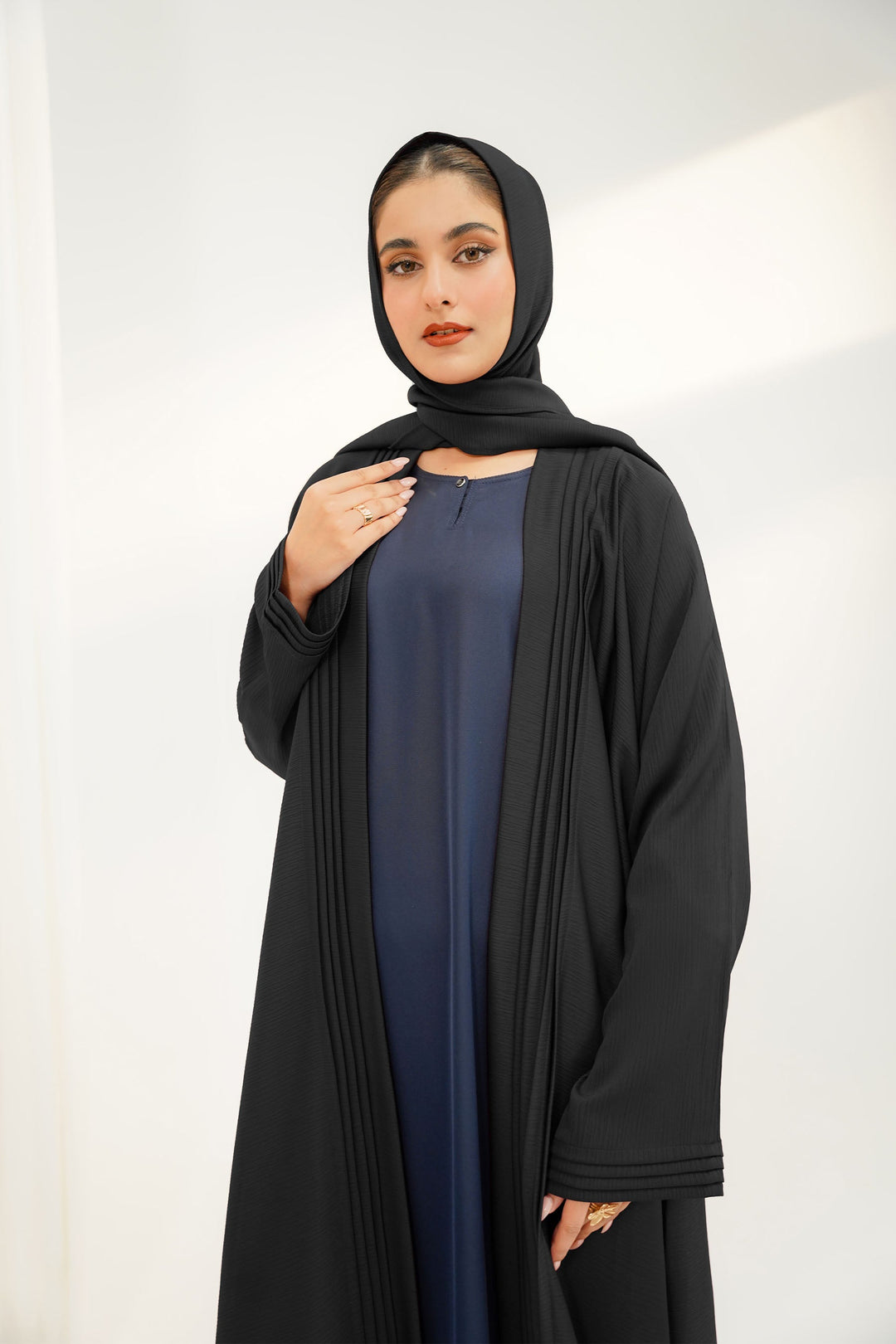 Divinely Crafted Abaya Casual Crepe 1 Piece Layl Abaya | Solid