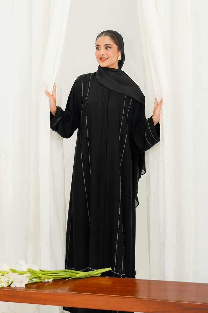 Divinely Crafted Abaya Casual Crepe 1 Piece Aria Abaya | Buttoned Up