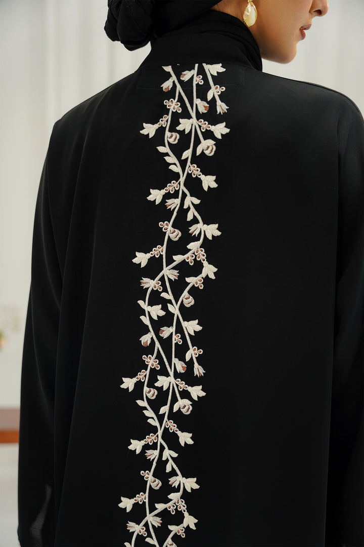 Divinely Crafted Abaya Casual Crepe 1 Piece Stella Abaya | Buttoned Up