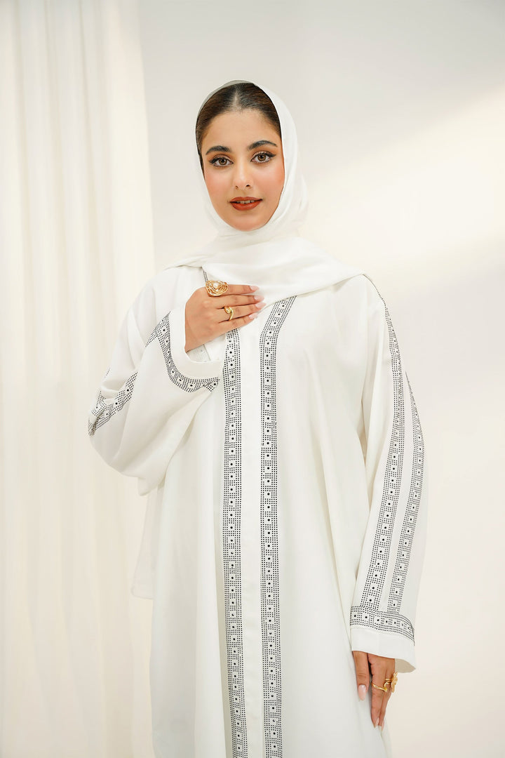 Divinely Crafted Abaya Casual Crepe 1 Piece Noor Abaya | Buttoned Up