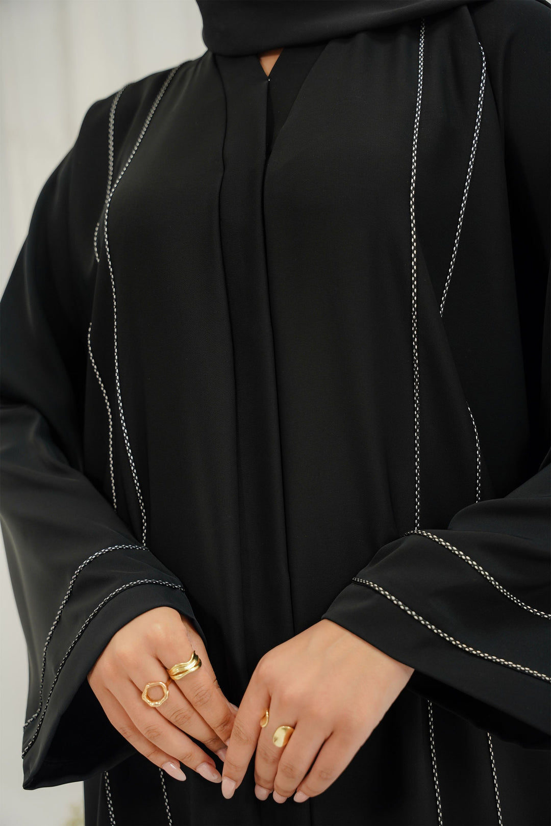 Divinely Crafted Abaya Casual Crepe 1 Piece Aria Abaya | Buttoned Up