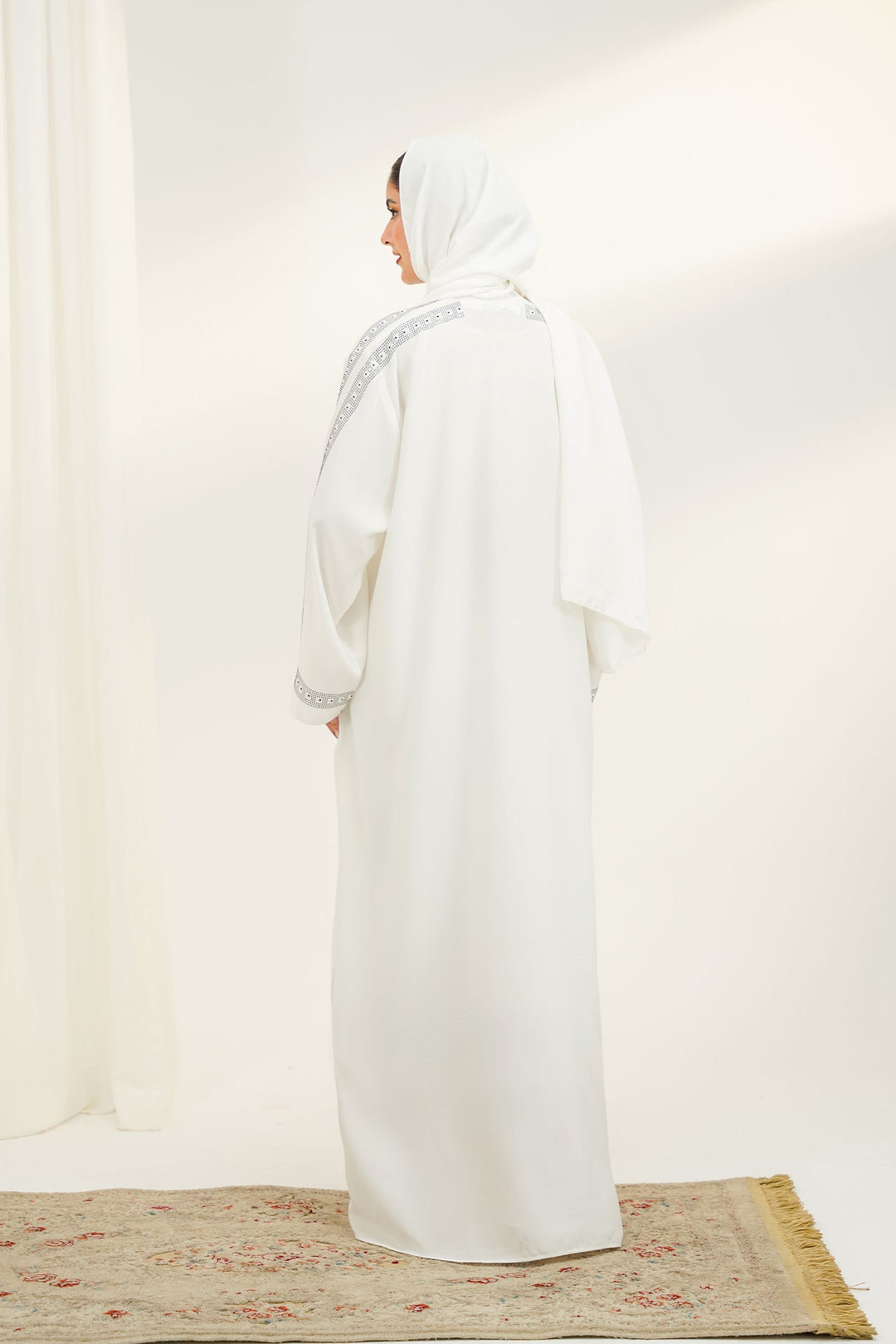 Divinely Crafted Abaya Casual Crepe 1 Piece Noor Abaya | Buttoned Up