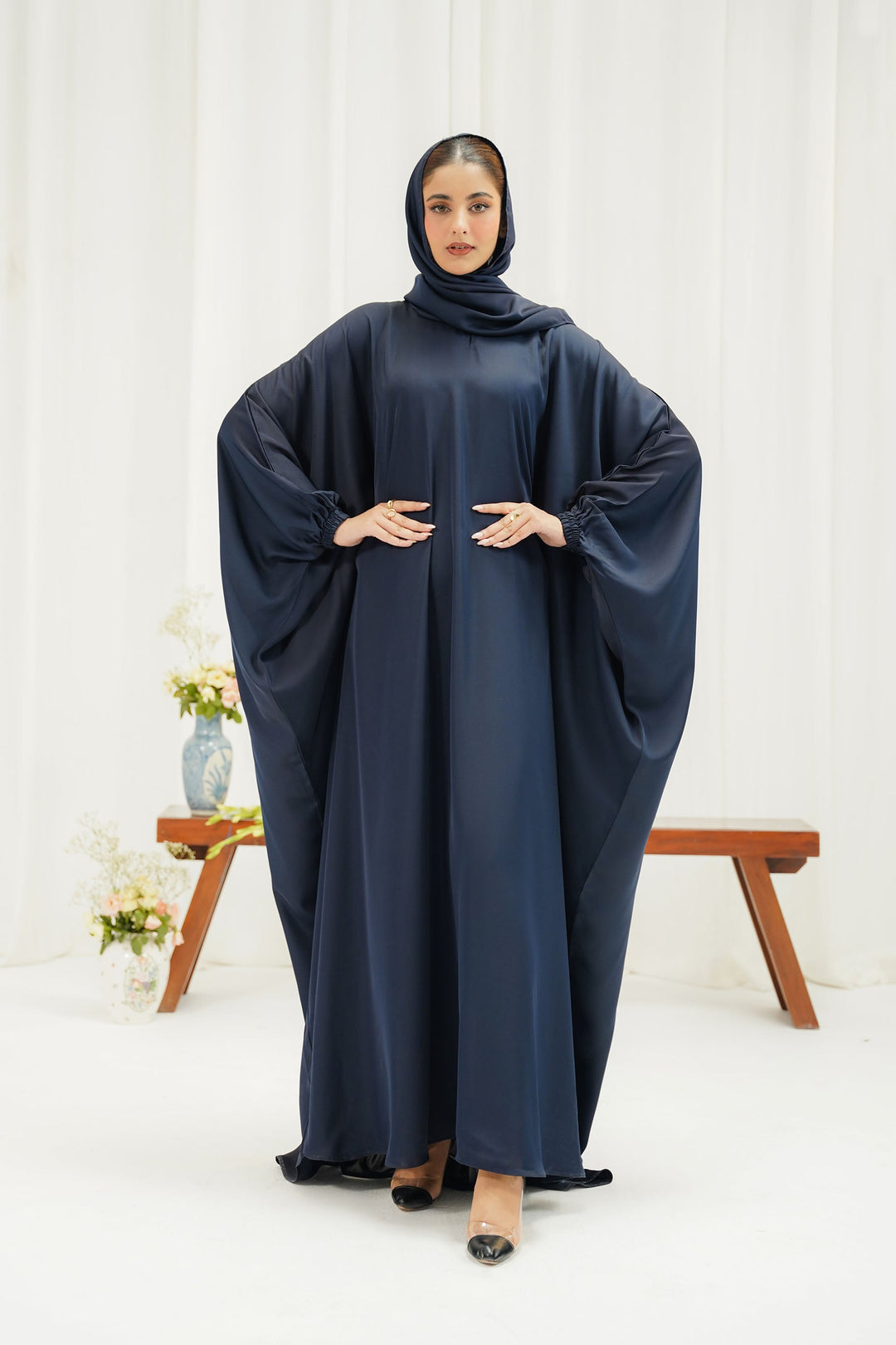 Divinely Crafted Abaya Casual Crepe 1 Piece Sahar Abaya | Solid