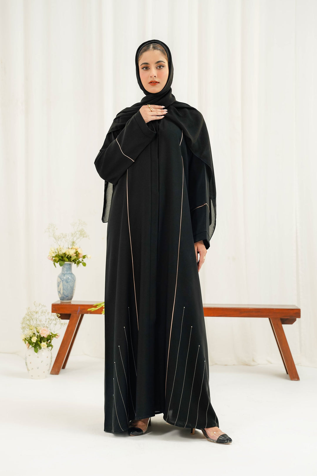 Divinely Crafted Abaya Casual Crepe 1 Piece Livia Abaya | Buttoned Up