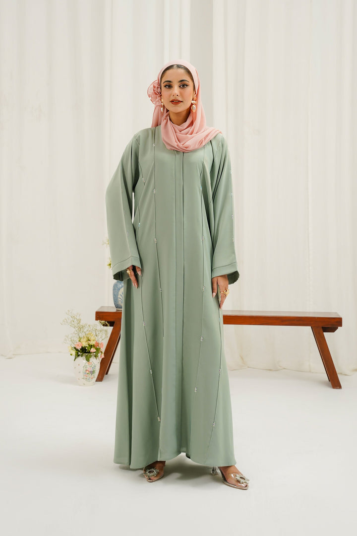 Divinely Crafted Abaya Casual Crepe 1 Piece Maya Abaya | Buttoned Up