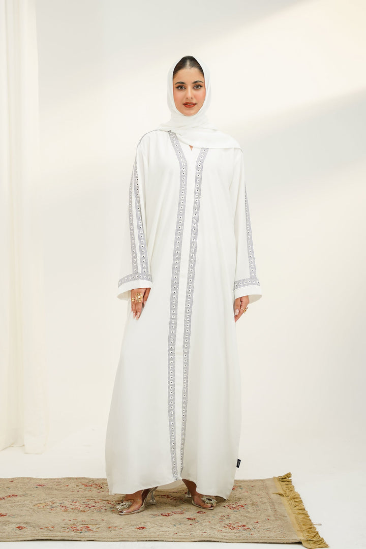 Divinely Crafted Abaya Casual Crepe 1 Piece Noor Abaya | Buttoned Up