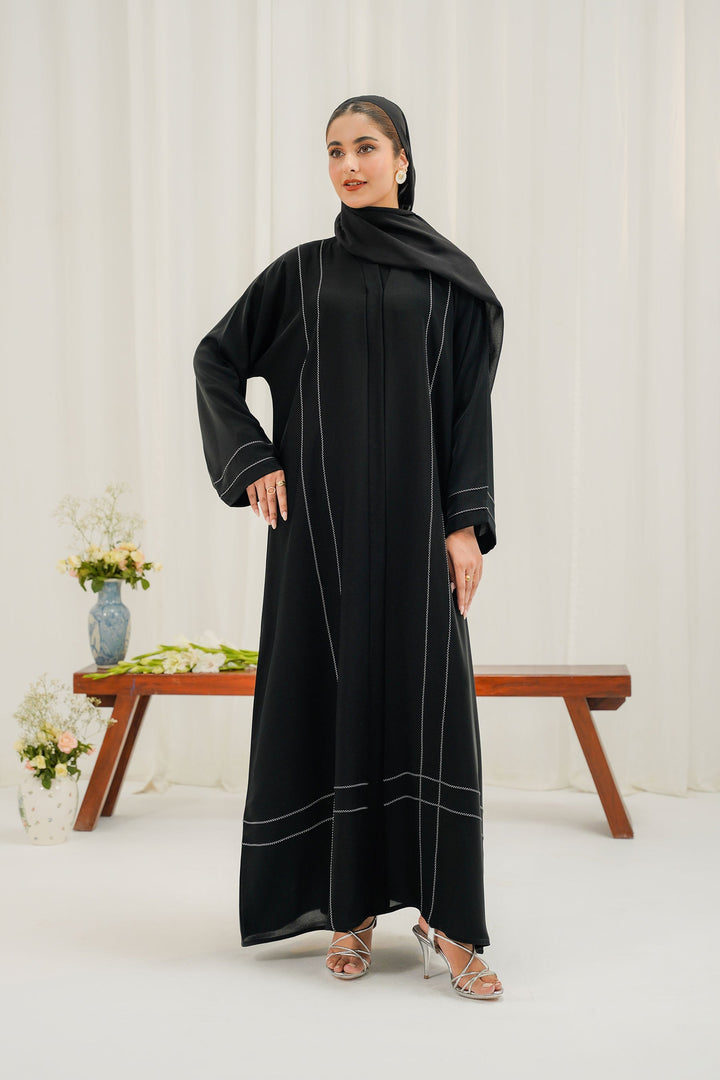 Divinely Crafted Abaya Casual Crepe 1 Piece Aria Abaya | Buttoned Up