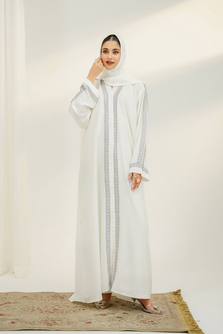 Divinely Crafted Abaya Casual Crepe 1 Piece Noor Abaya | Buttoned Up