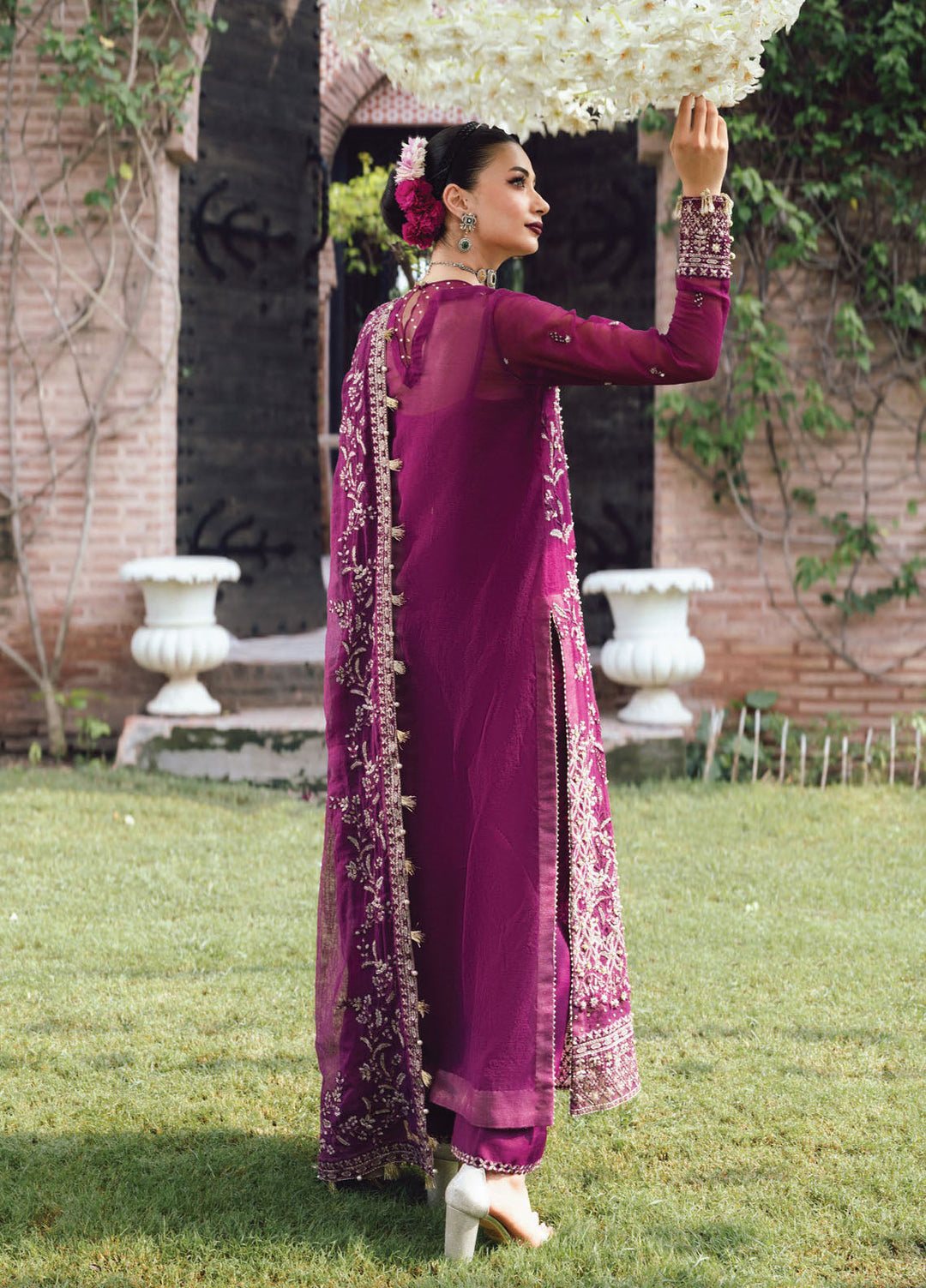 Rang Rasiya Embroidered Cotton Net Suits Unstitched 3 Piece RR25WF D-08 Nimir - Wedding Collections