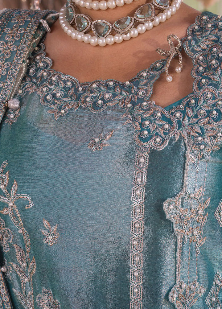 Rang Rasiya Embroidered Organza Suits Unstitched 3 Piece RR25WF D-01 Alisha - Wedding Collections