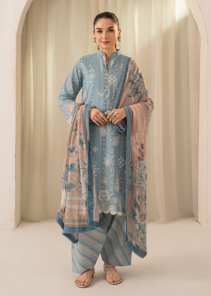 Solace by Meerak RTW Embroidered Lawn 3 Piece Suit DL-02 - Casual Collection