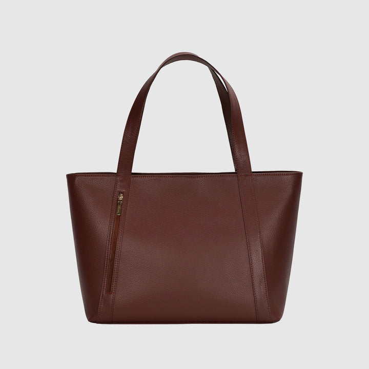 Lafanzo Unisex Leather Verla Tote Bag Chestnut - Accessories Collection