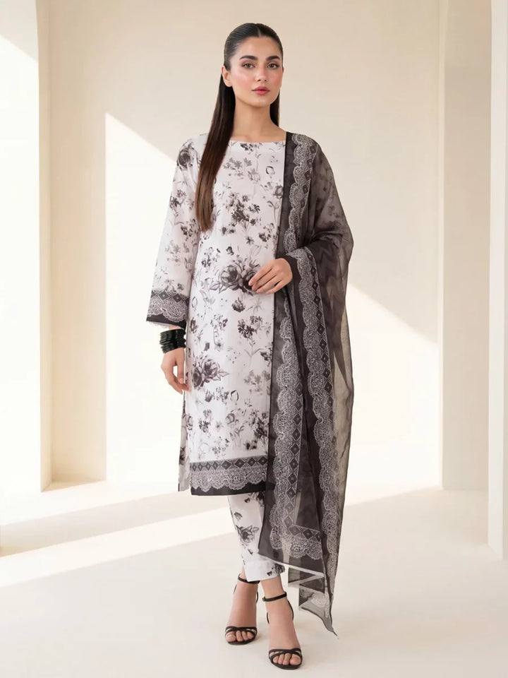 Salitex Unstitched Printed Lawn Silk 3 Piece Suit SUNS7ASI410 Casual Collection