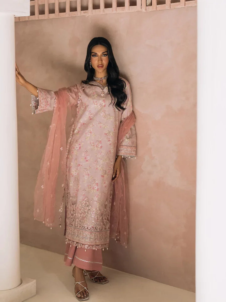 Salitex Unstitched Embroidered Chiffon 3 Piece Suit SUNS8CH522 Festive Collection