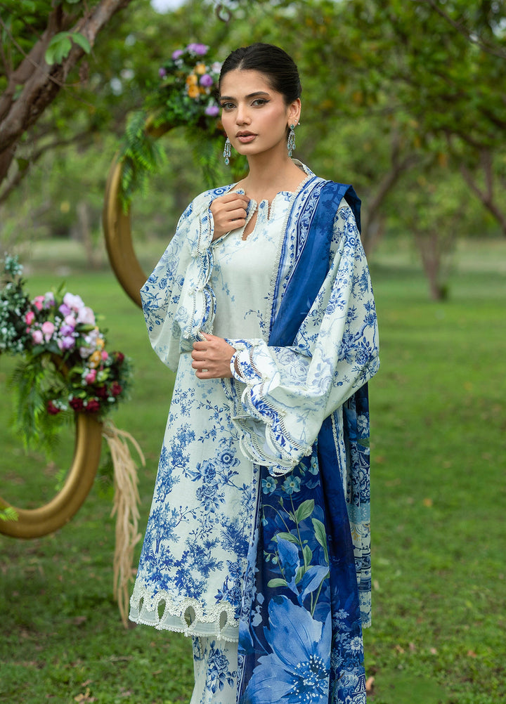 Bridgerton by Elaf Unstitched Printed Lawn 3 Piece Suit EL26ULB EPB-7B - Summer Collection