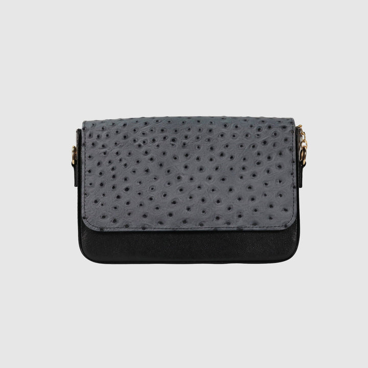 Lafanzo Unisex Leather Ostrina Clutch Bag Slate Grey - Accessories Collection